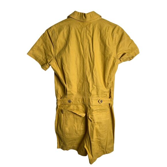 NWT Madewell Women's XS Mustard 100% Cotton Coverall Jumpsuit - Picture 7 of 8